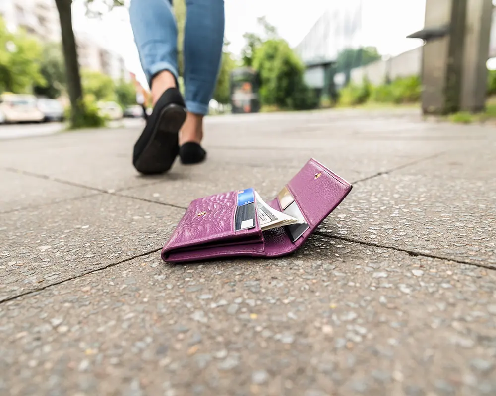 wallet on ground