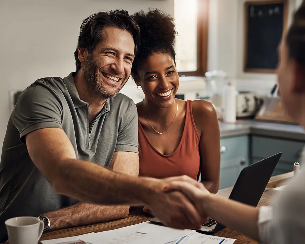 couple meeting with banker